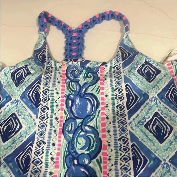 Lilly Pulitzer Lydia Dress Bay Blue Fine Line Dress Small - Picture 8 of 9